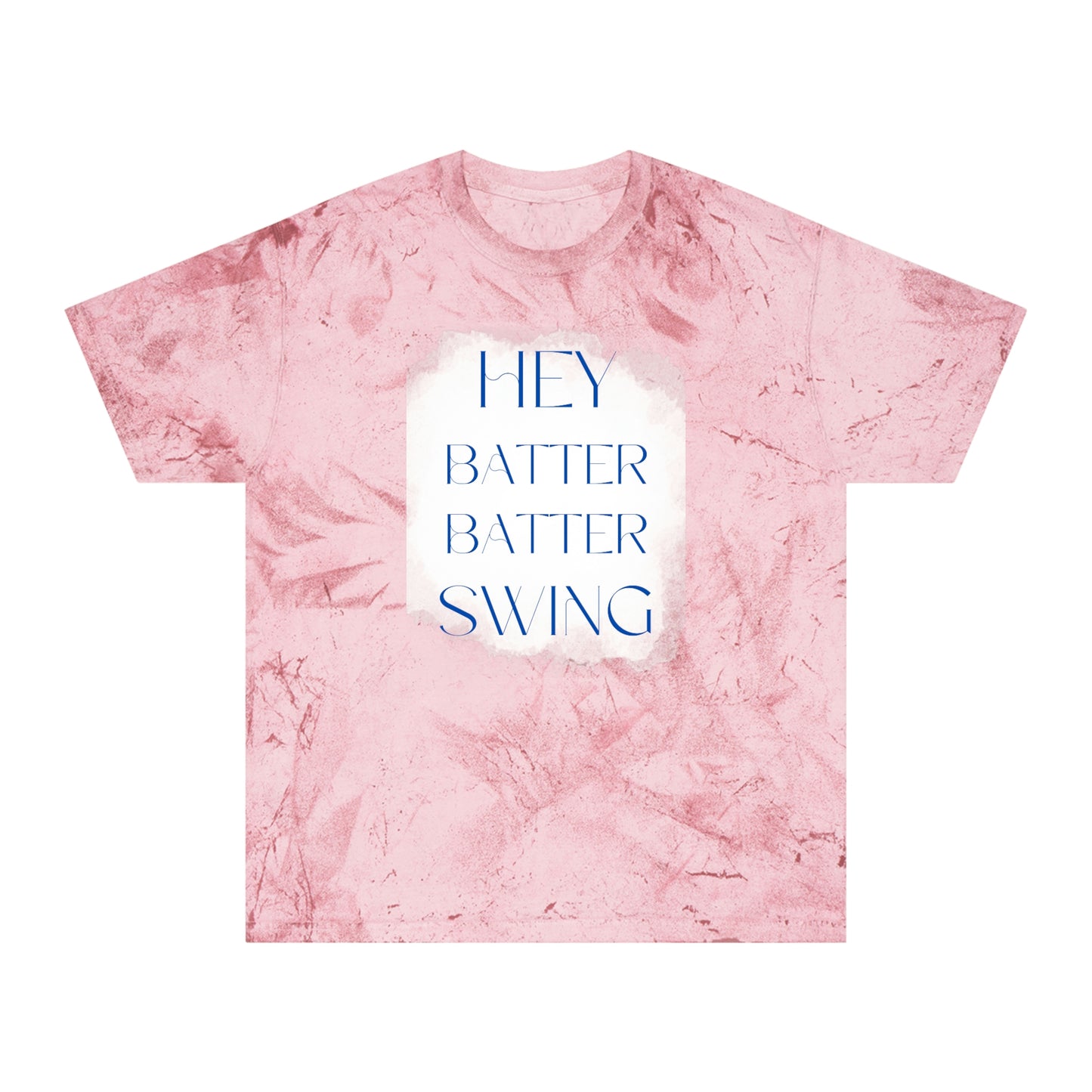 "Hey Batter Batter Swing" Unisex Color Blast T-Shirt