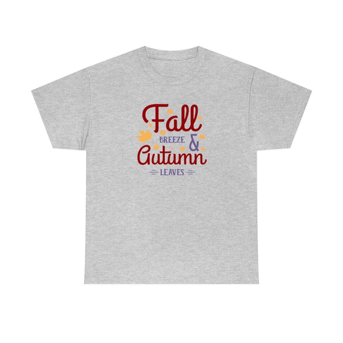 "Fall Breeze And Autumn Leaves" Unisex Heavy Cotton Tee