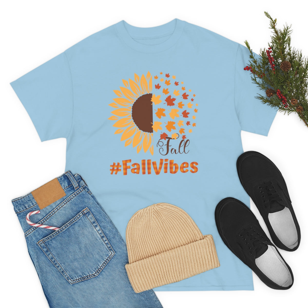 "#FallVibes" Unisex Heavy Cotton Tee