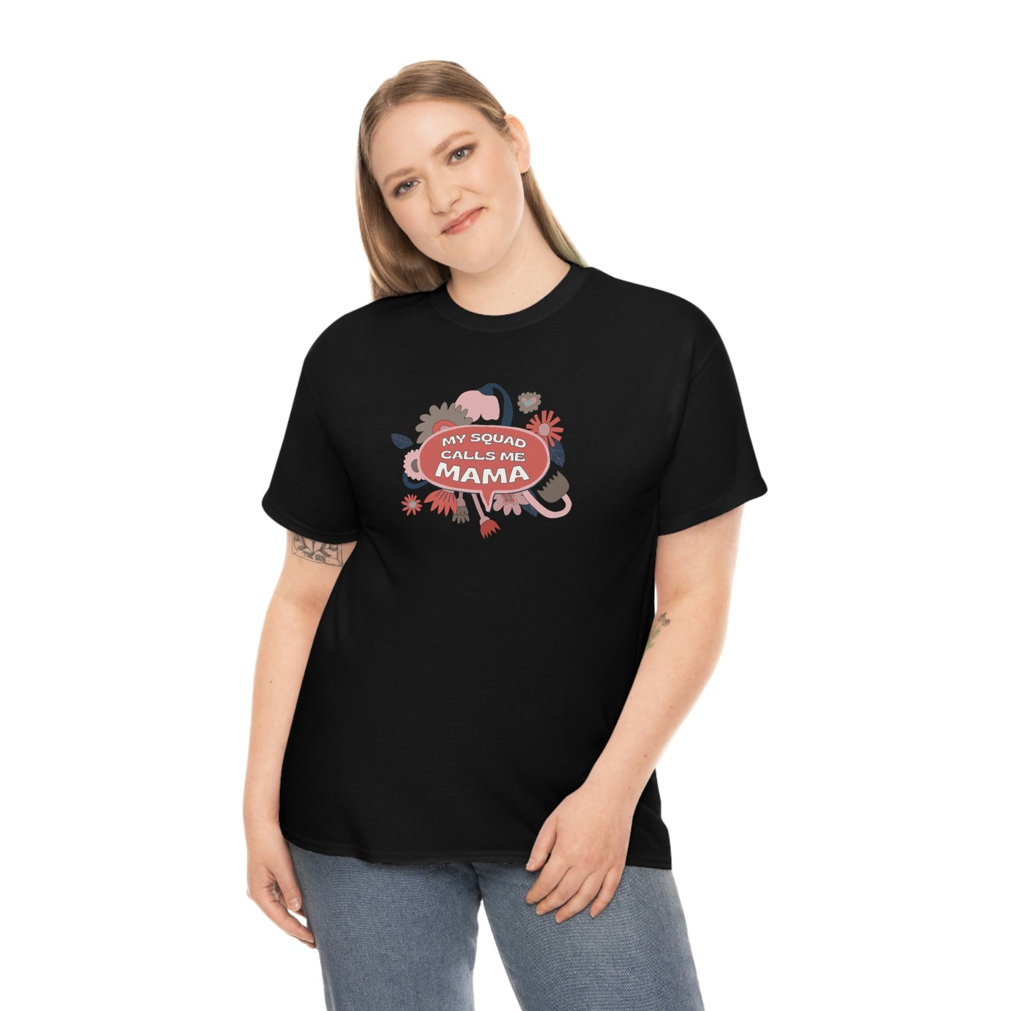 "My Squad Calls Me Mama" Unisex Heavy Cotton Tee