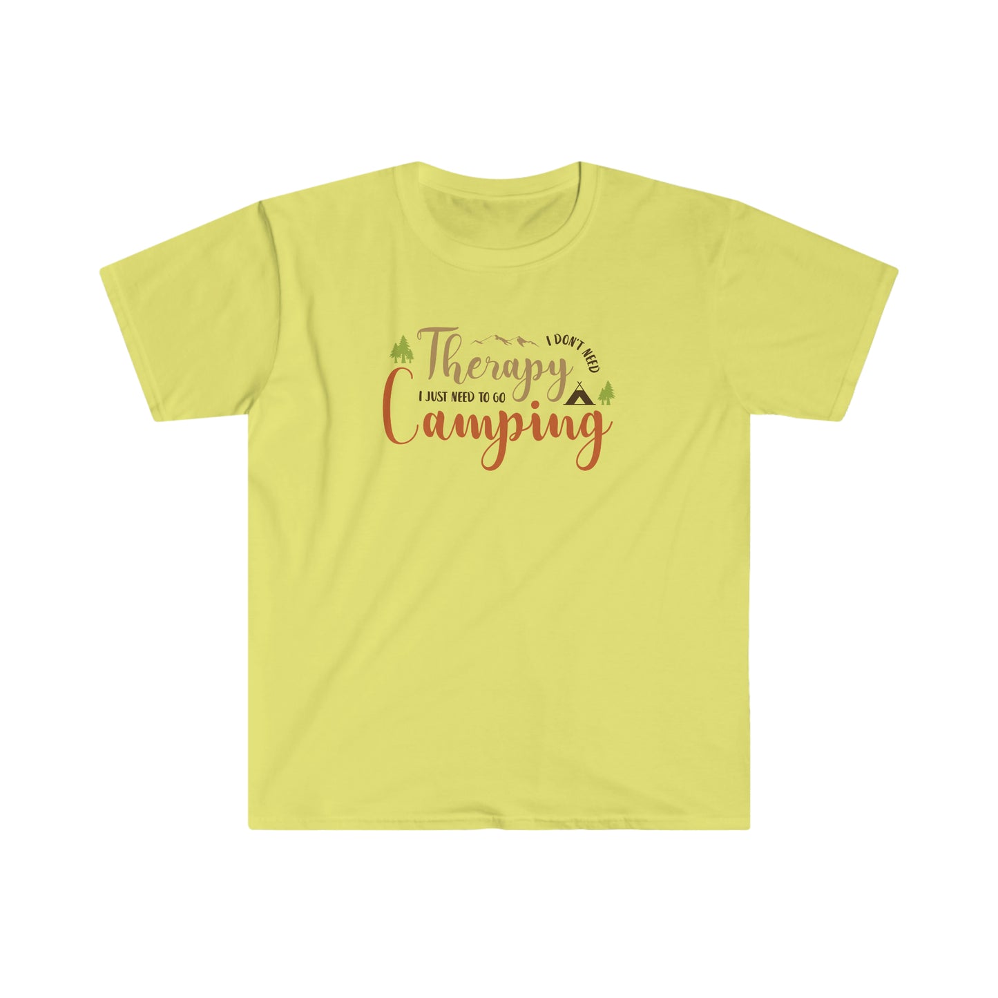 "Camping Is Therapy" Unisex Softstyle T-Shirt