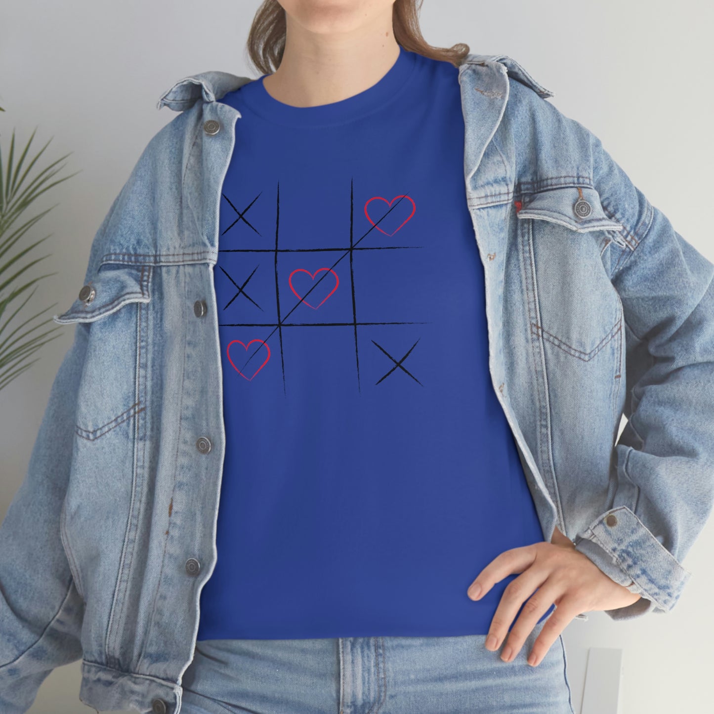 "XOXO Tic-Tac-Toe" Unisex Heavy Cotton Tee