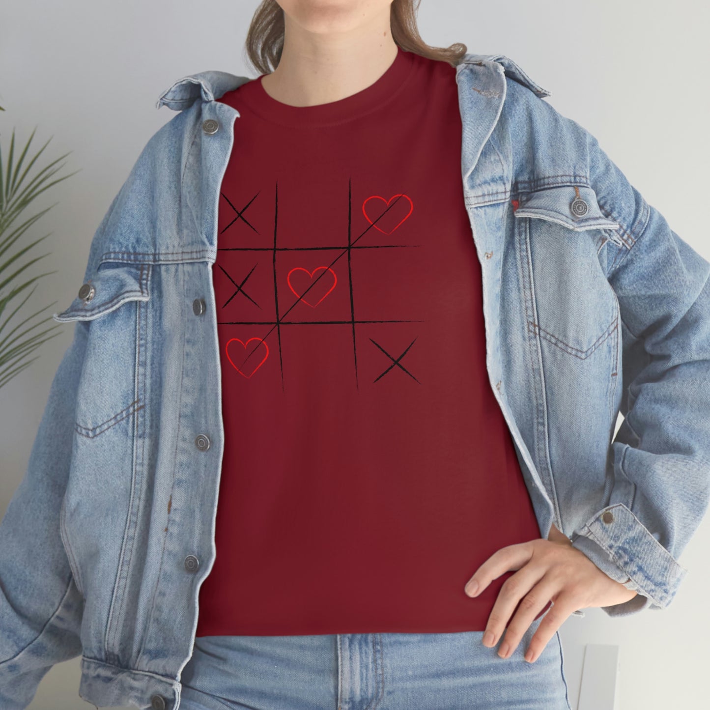 "XOXO Tic-Tac-Toe" Unisex Heavy Cotton Tee