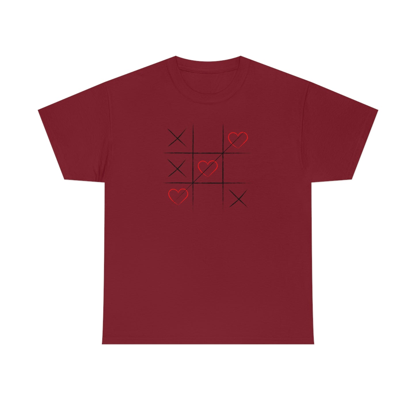 "XOXO Tic-Tac-Toe" Unisex Heavy Cotton Tee