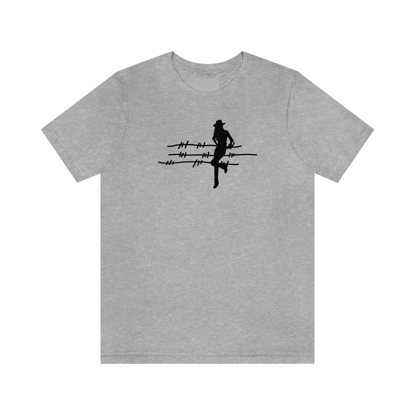 "On The Fence (black image) Unisex Jersey Short Sleeve Tee