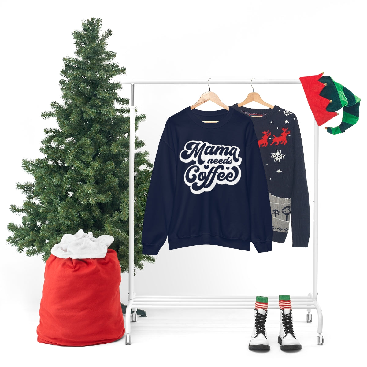 "Mama Needs Coffee" Unisex Heavy Blend™ Crewneck Sweatshirt