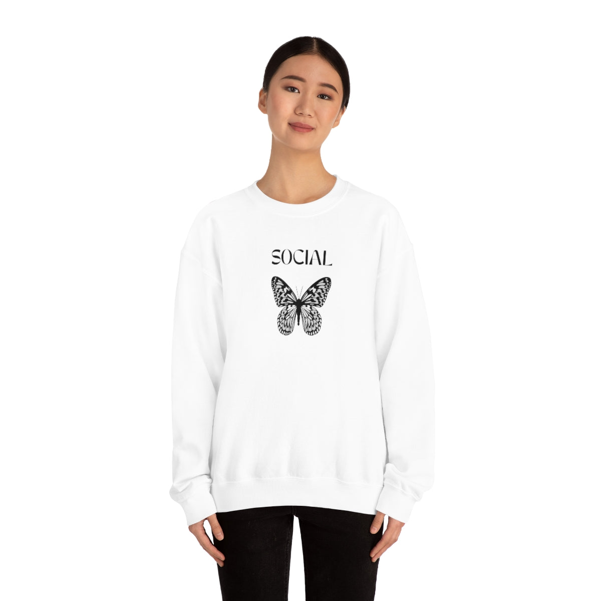 "Social Butterfly" Unisex Heavy Blend™ Crewneck Sweatshirt