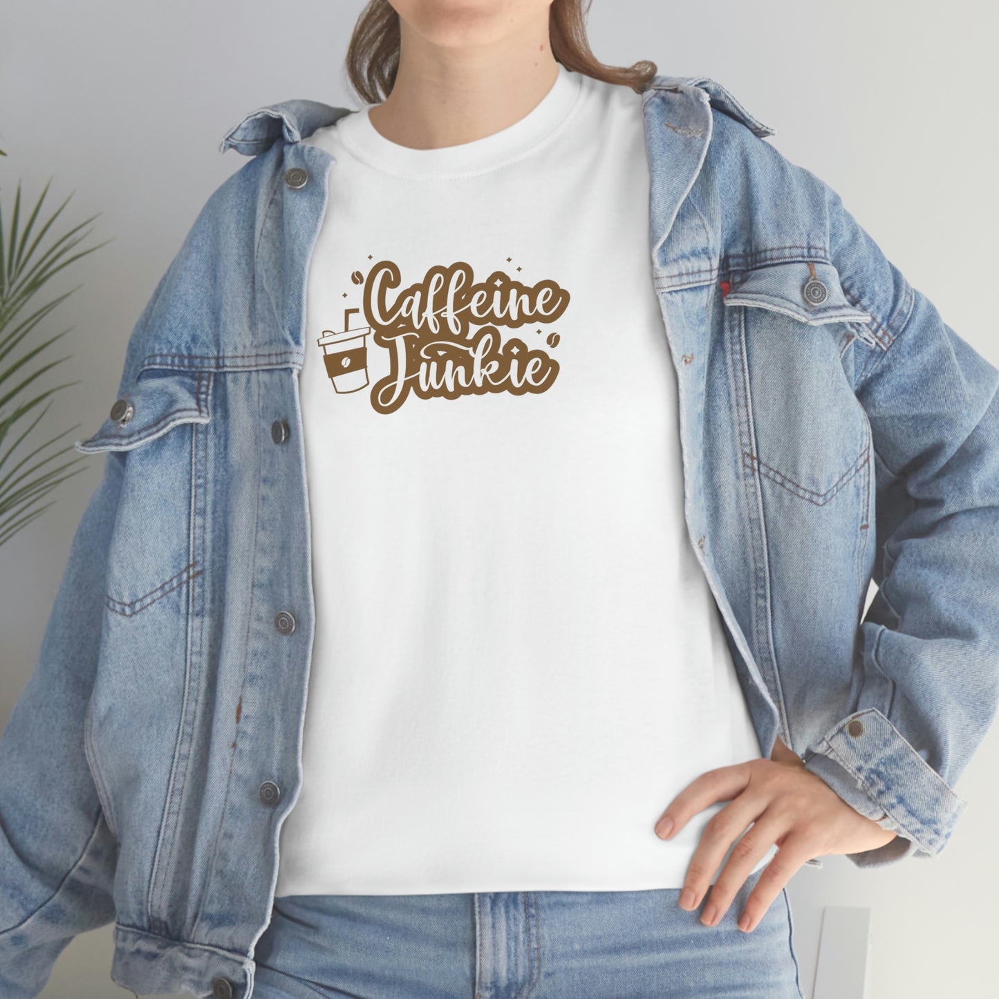 "Caffeine Junkie" Unisex Heavy Cotton Tee