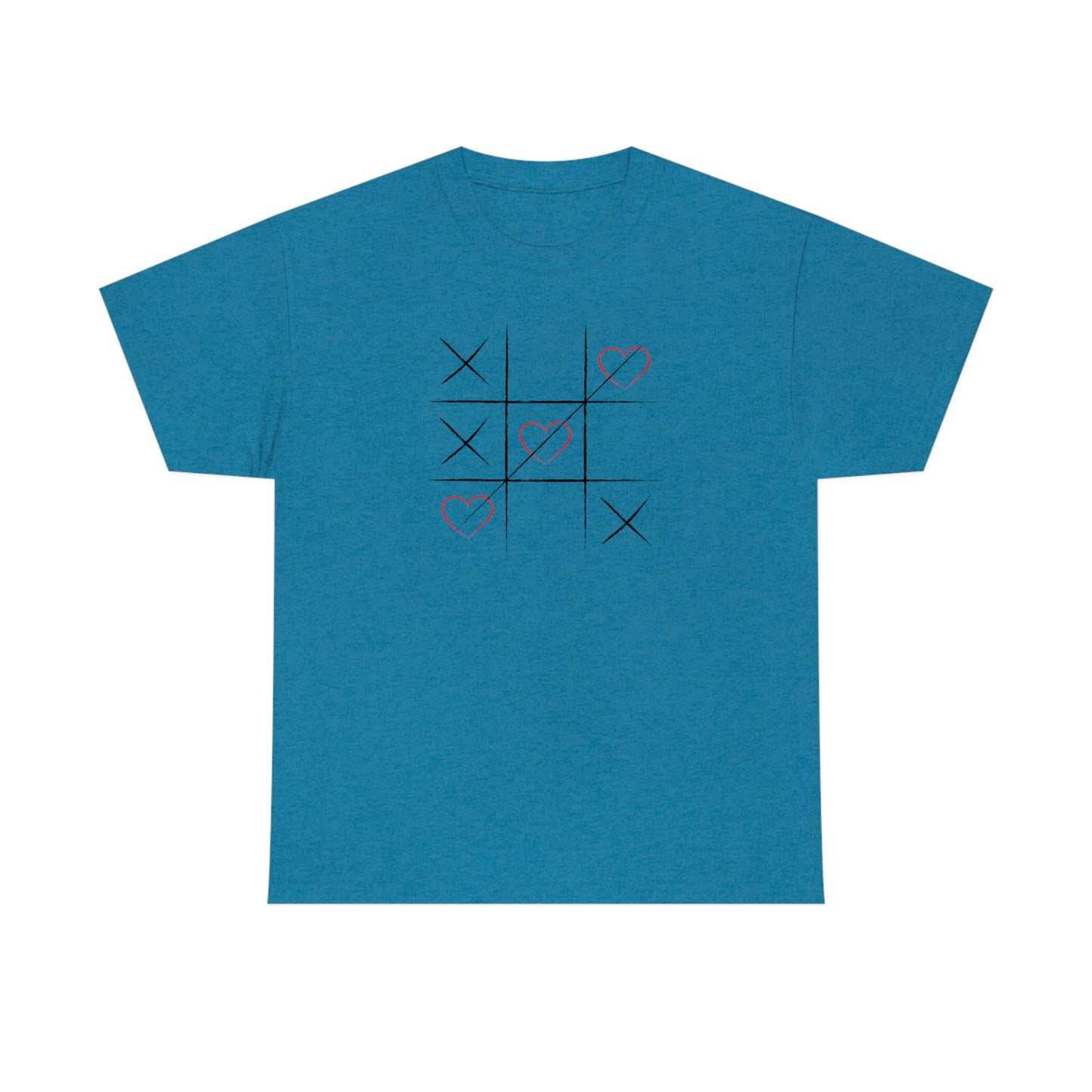"XOXO Tic-Tac-Toe" Unisex Heavy Cotton Tee