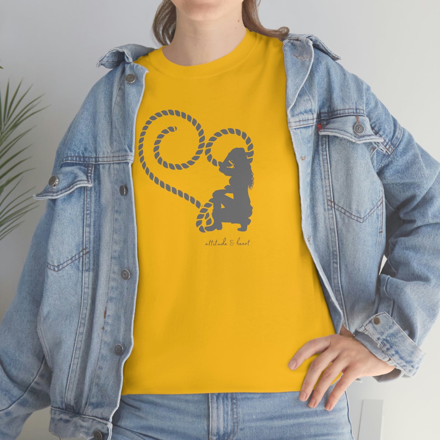 "Attitude & Heart" Unisex Heavy Cotton Tee