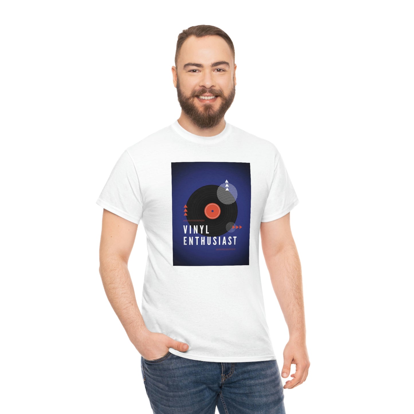 "Vinyl Enthusiast" Unisex Heavy Cotton Tee