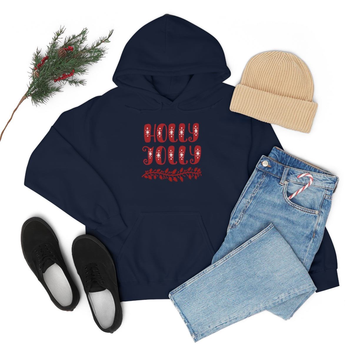 "Holly Jolly" Unisex Heavy Blend™ Hooded Sweatshirt
