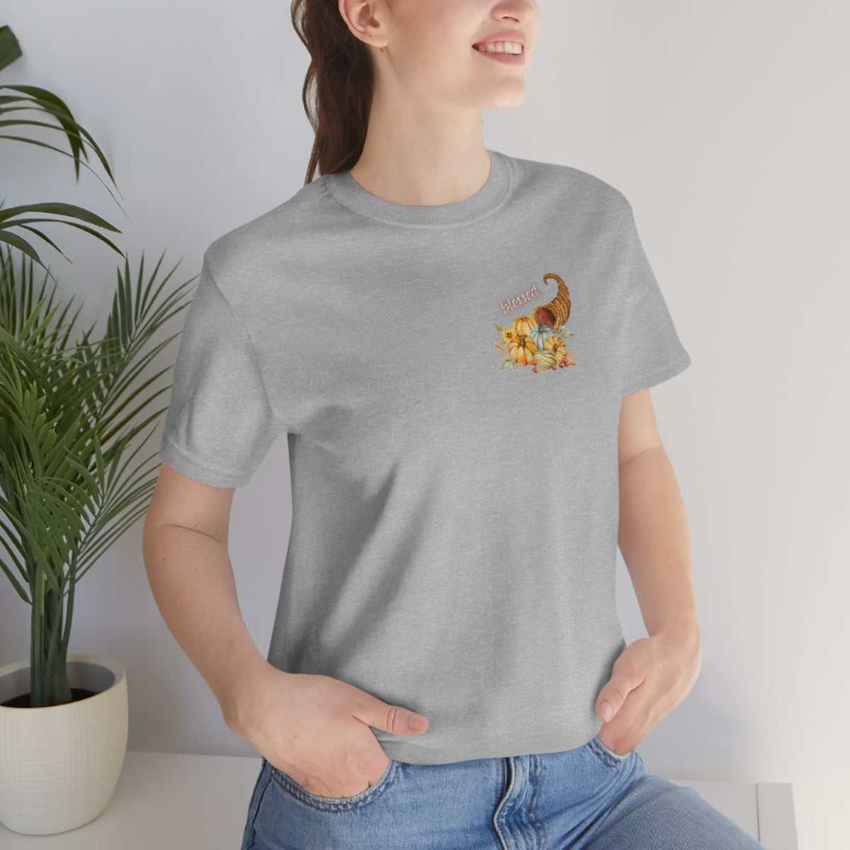 "Thankful And Blessed" Unisex Jersey Short Sleeve Tee