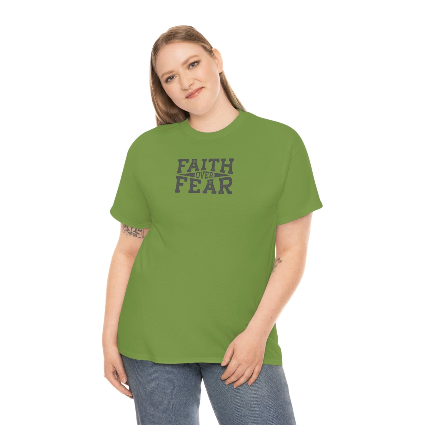 "Faith Over Fear" Unisex Heavy Cotton Tee