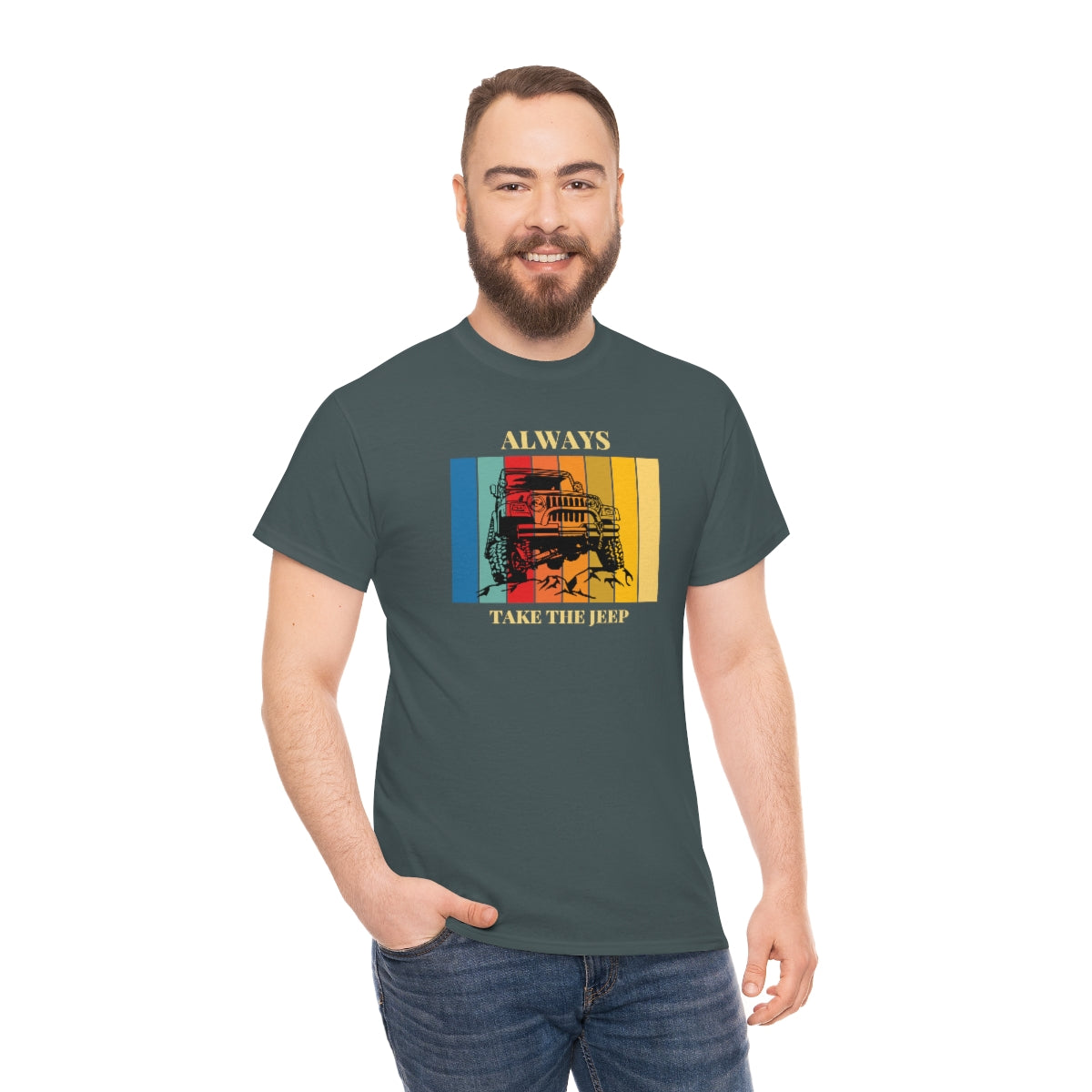 Always Take the Jeep Unisex Heavy Cotton Tee