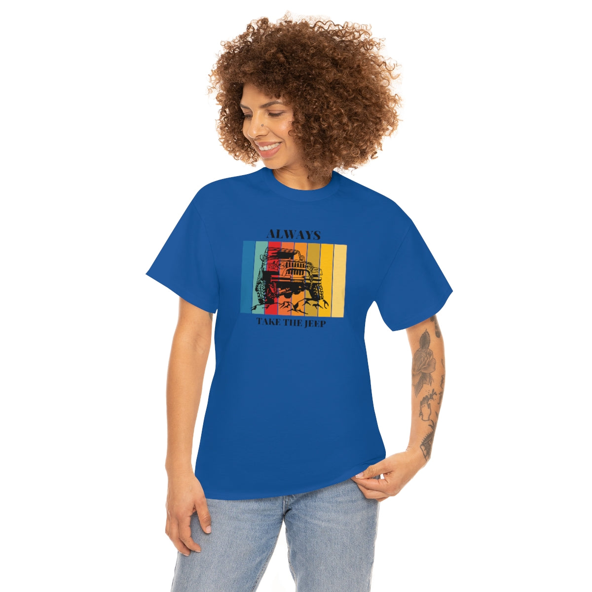 Always Take the Jeep Unisex Heavy Cotton Tee