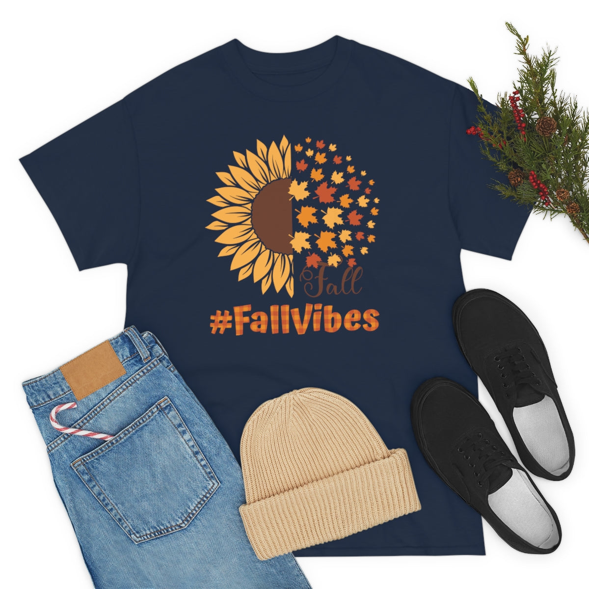 "#FallVibes" Unisex Heavy Cotton Tee