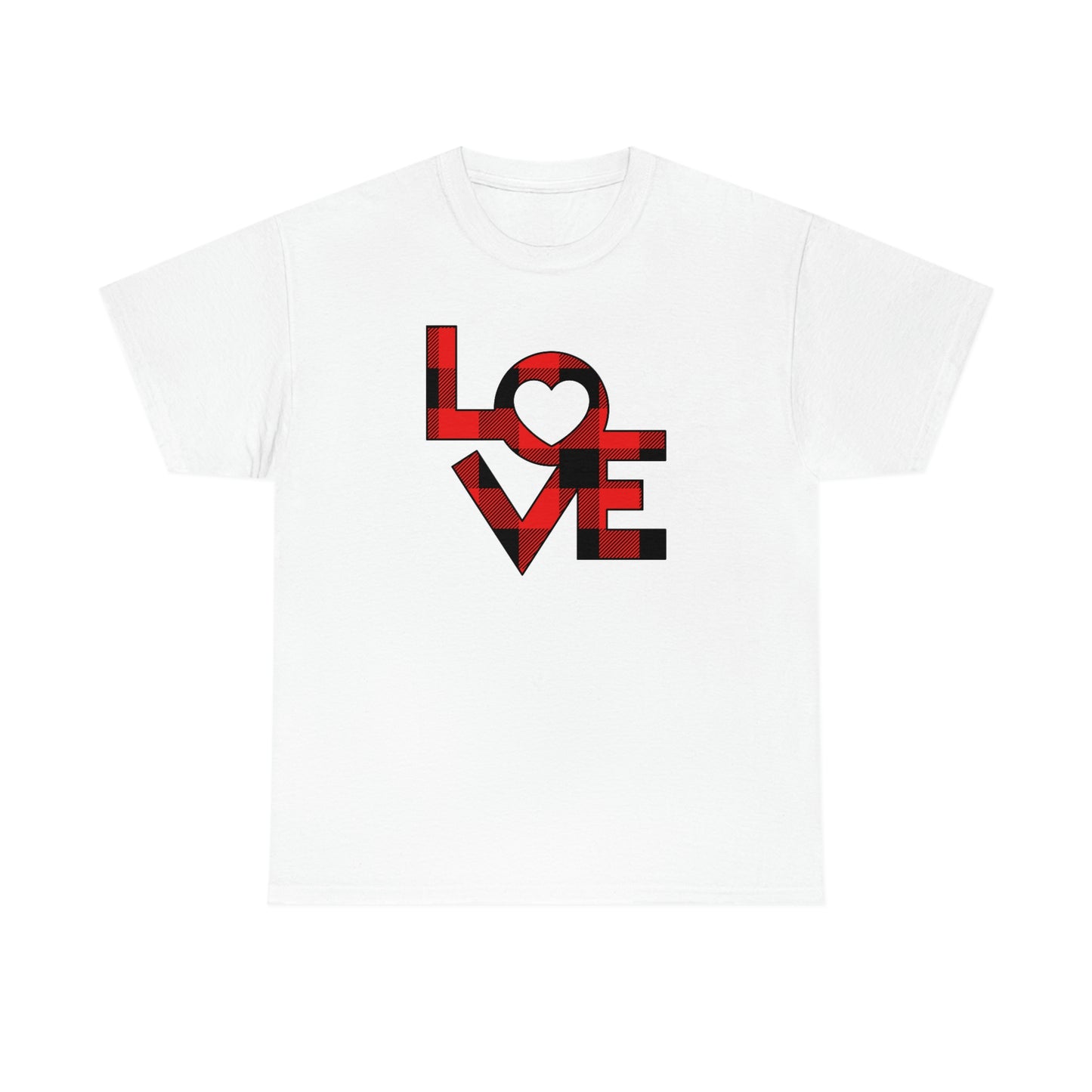 "Plaid LOVE" Unisex Heavy Cotton Tee