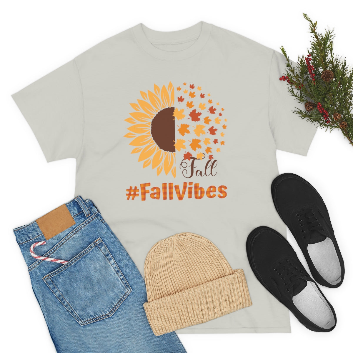 "#FallVibes" Unisex Heavy Cotton Tee