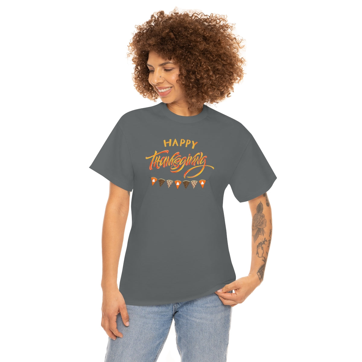 "Happy Thanksgiving" Unisex Heavy Cotton Tee