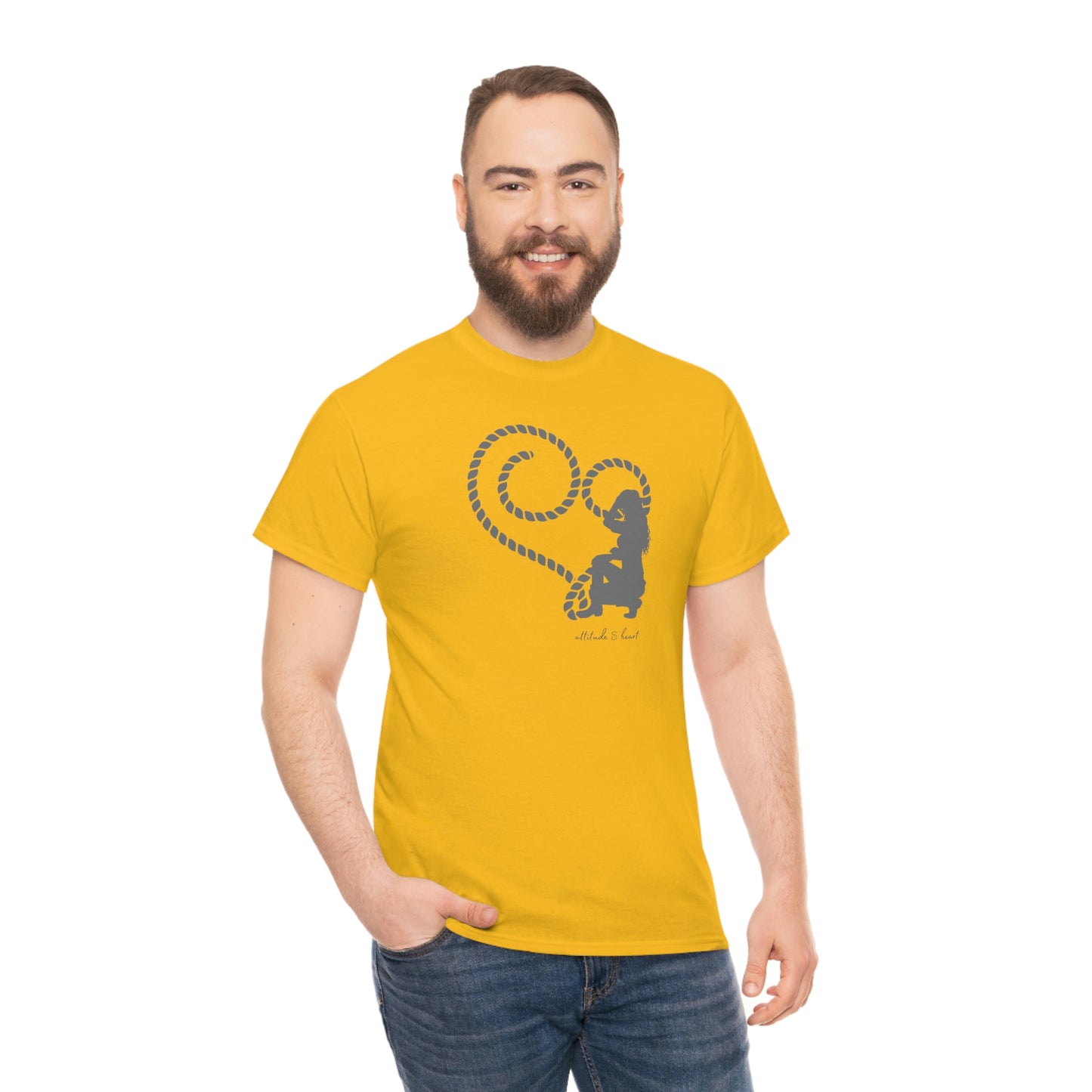"Attitude & Heart" Unisex Heavy Cotton Tee