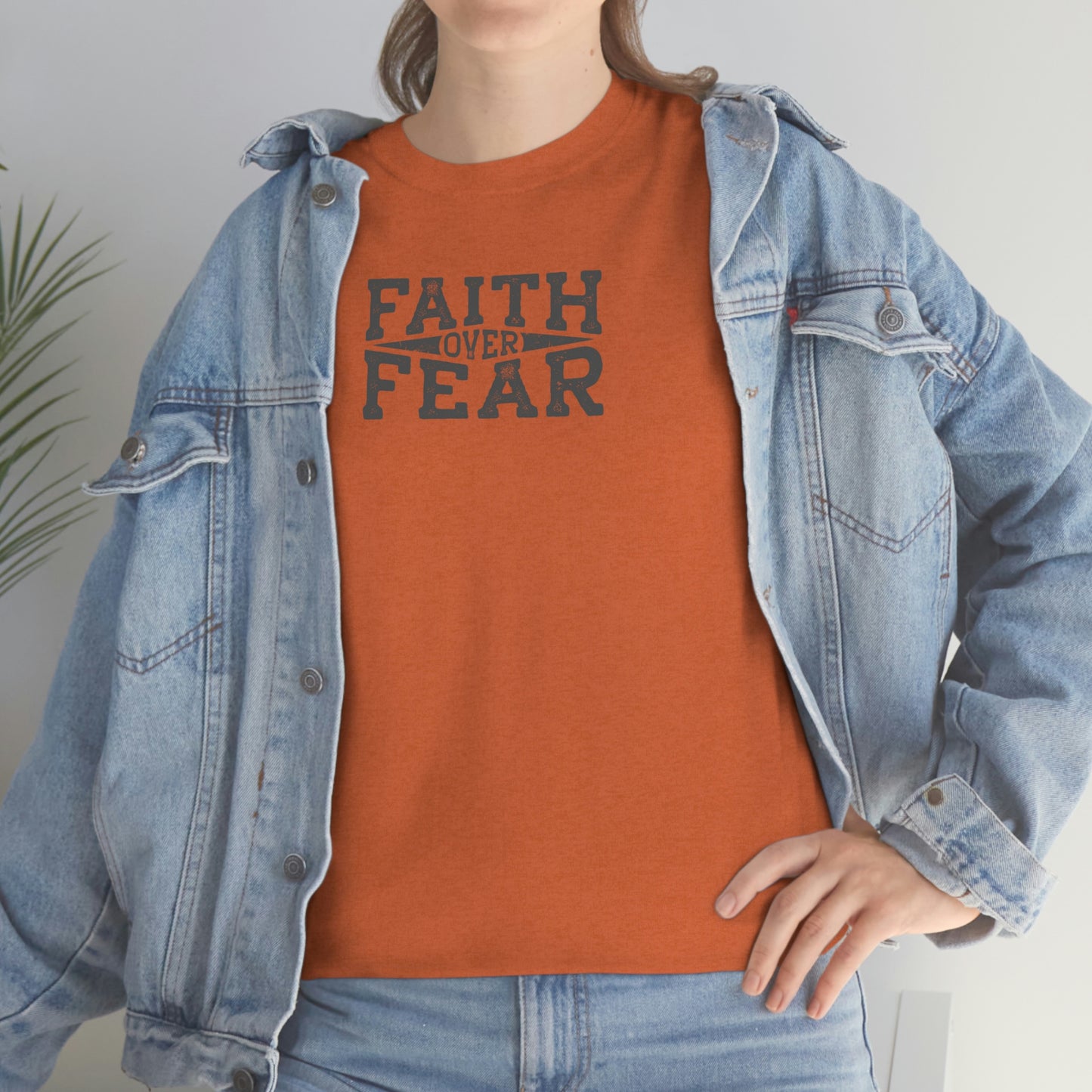 "Faith Over Fear" Unisex Heavy Cotton Tee