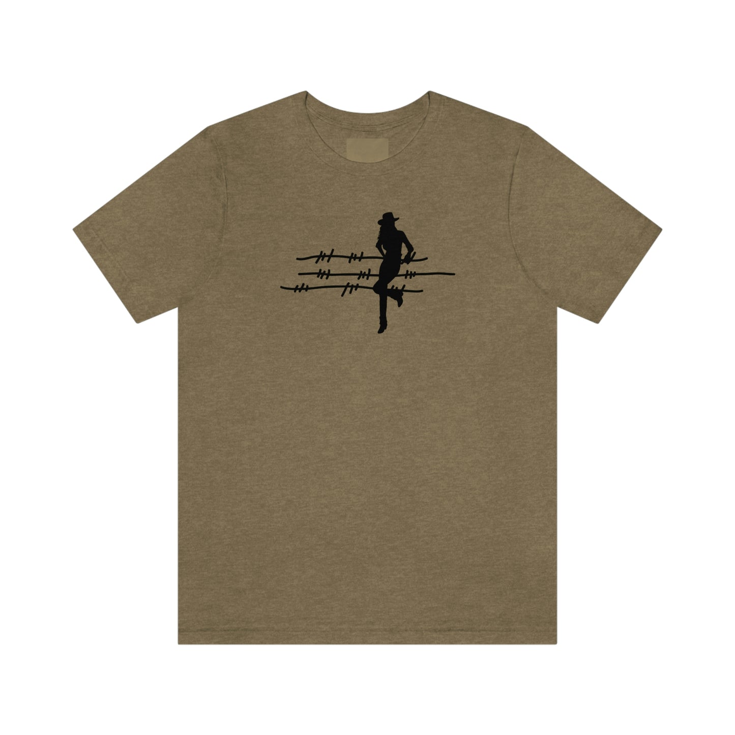 "On The Fence (black image) Unisex Jersey Short Sleeve Tee