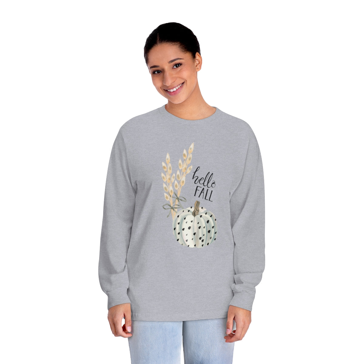 "Hello Fall" Unisex Classic Long Sleeve T-Shirt