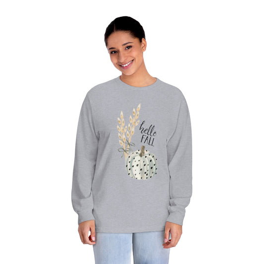 "Hello Fall" Unisex Classic Long Sleeve T-Shirt