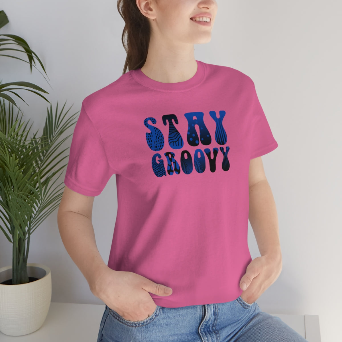 "Stay Groovy" Unisex Jersey Short Sleeve Tee