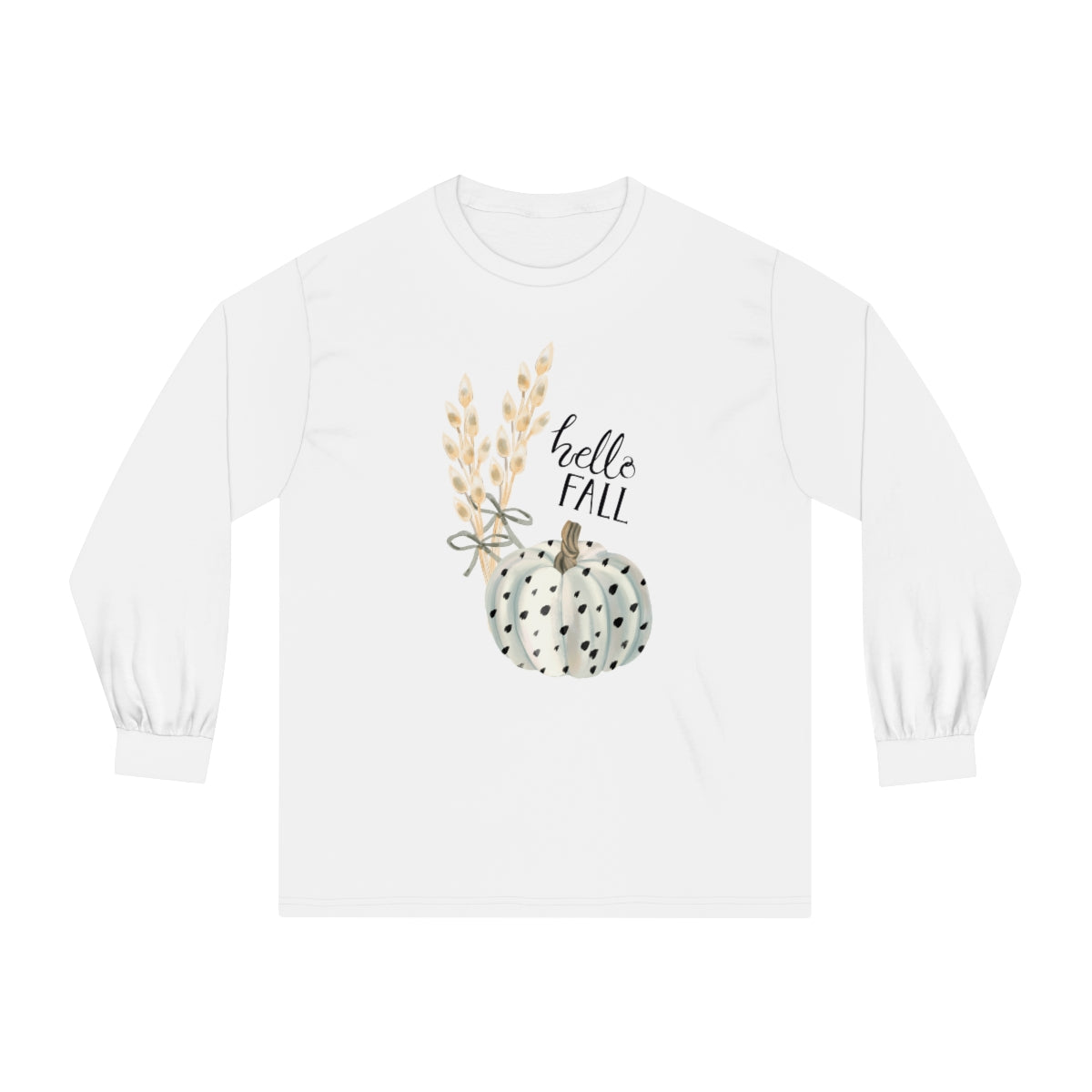 "Hello Fall" Unisex Classic Long Sleeve T-Shirt