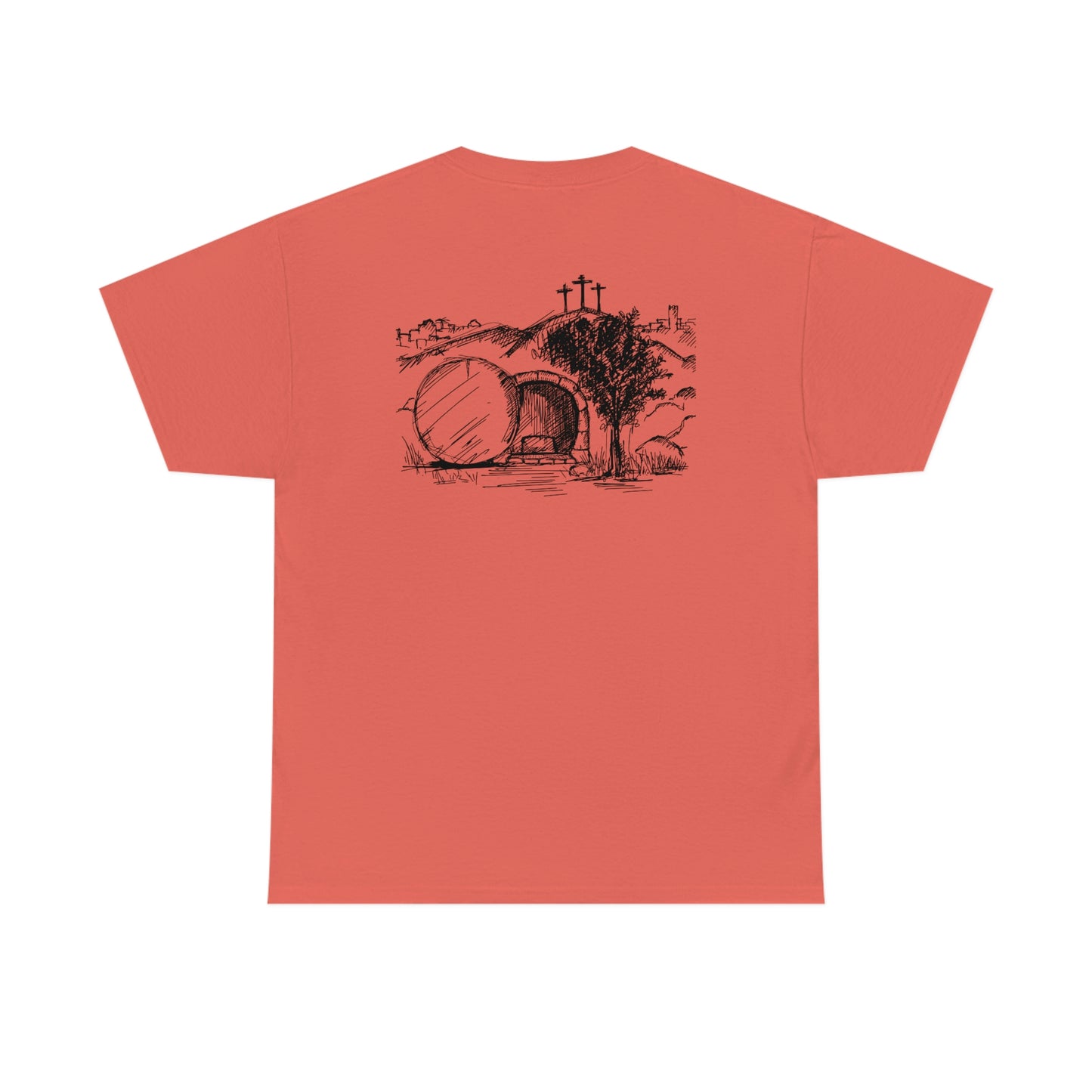 "He is Risen" (front/back design) Unisex Heavy Cotton Tee