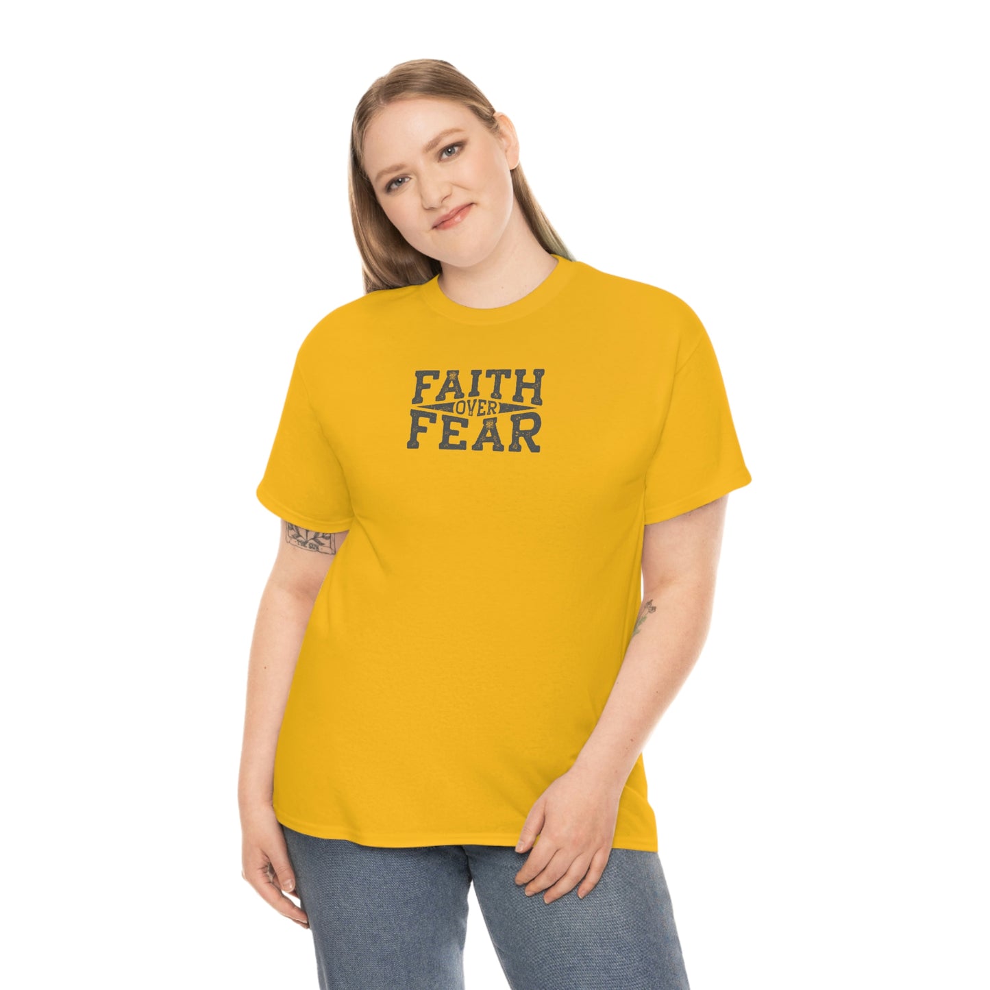 "Faith Over Fear" Unisex Heavy Cotton Tee