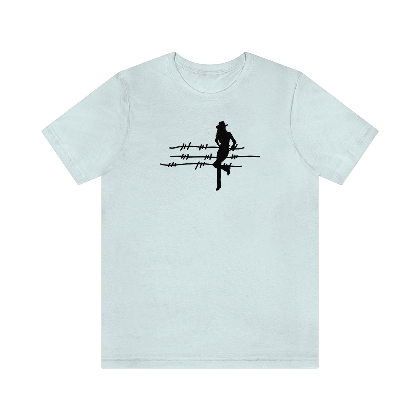 "On The Fence (black image) Unisex Jersey Short Sleeve Tee