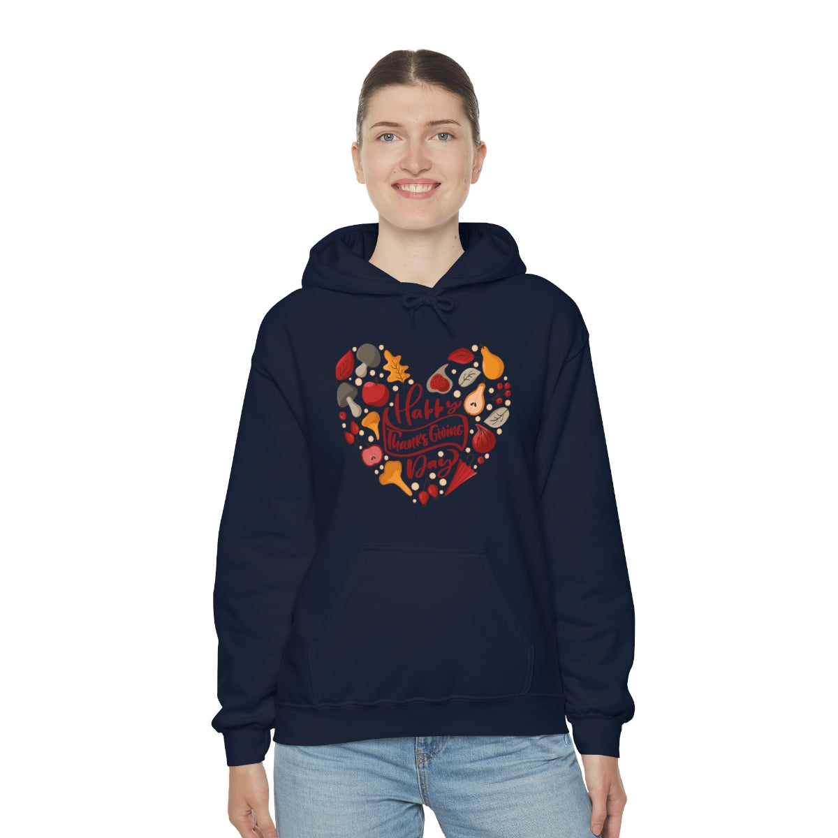 Happy Thanksgiving Day Unisex Heavy Blend™ Hooded Sweatshirt