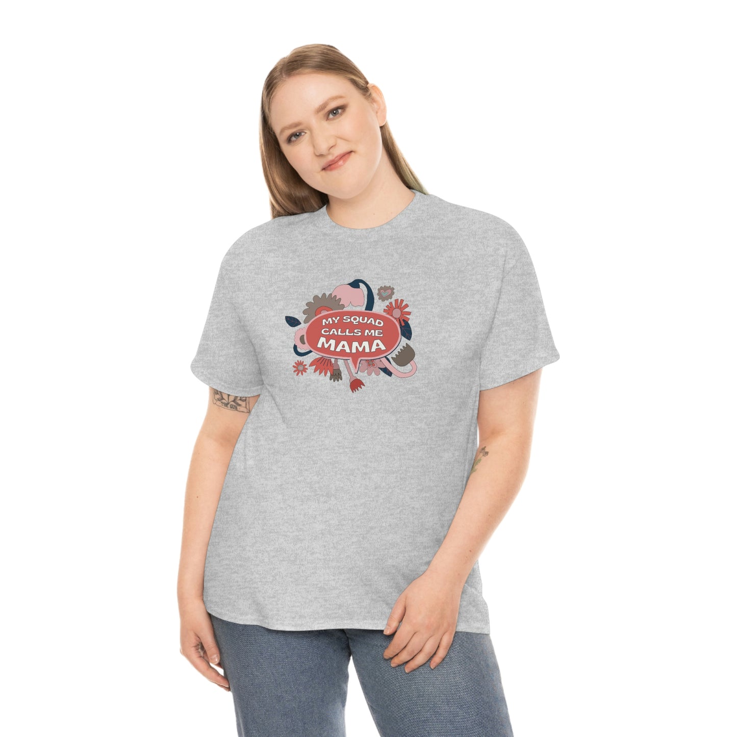 "My Squad Calls Me Mama" Unisex Heavy Cotton Tee