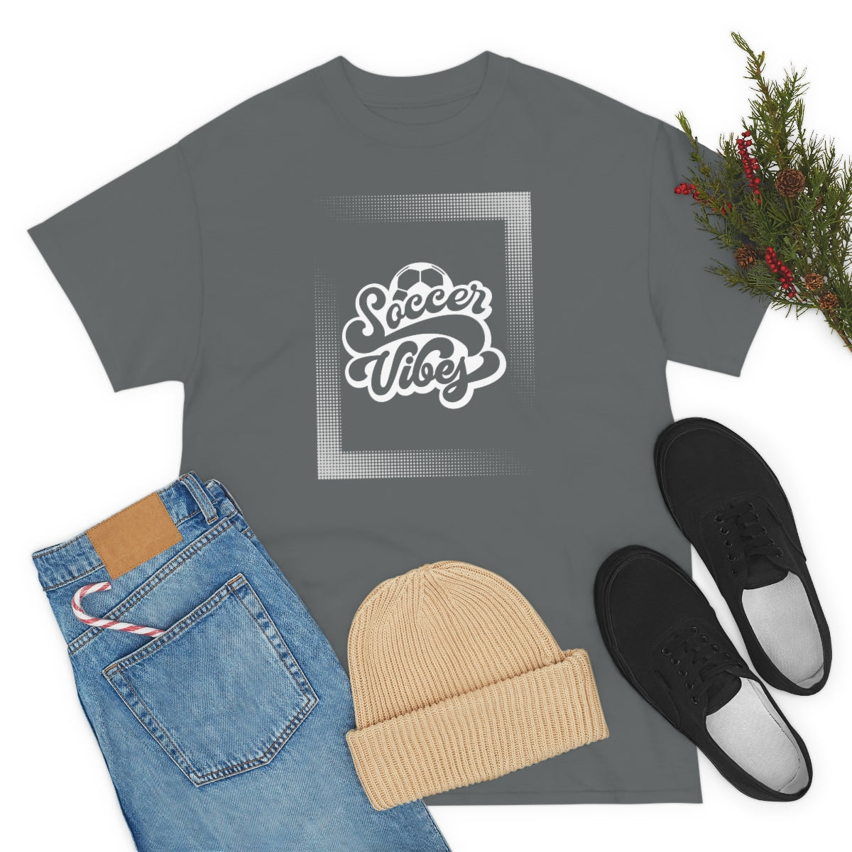 "Soccer Vibes" Unisex Heavy Cotton Tee