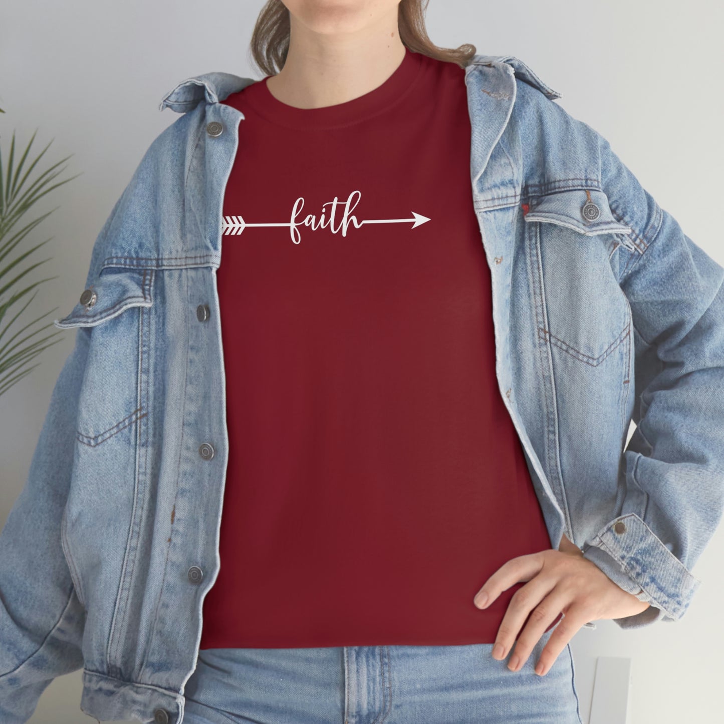 "Faith Arrow" Unisex Heavy Cotton Tee