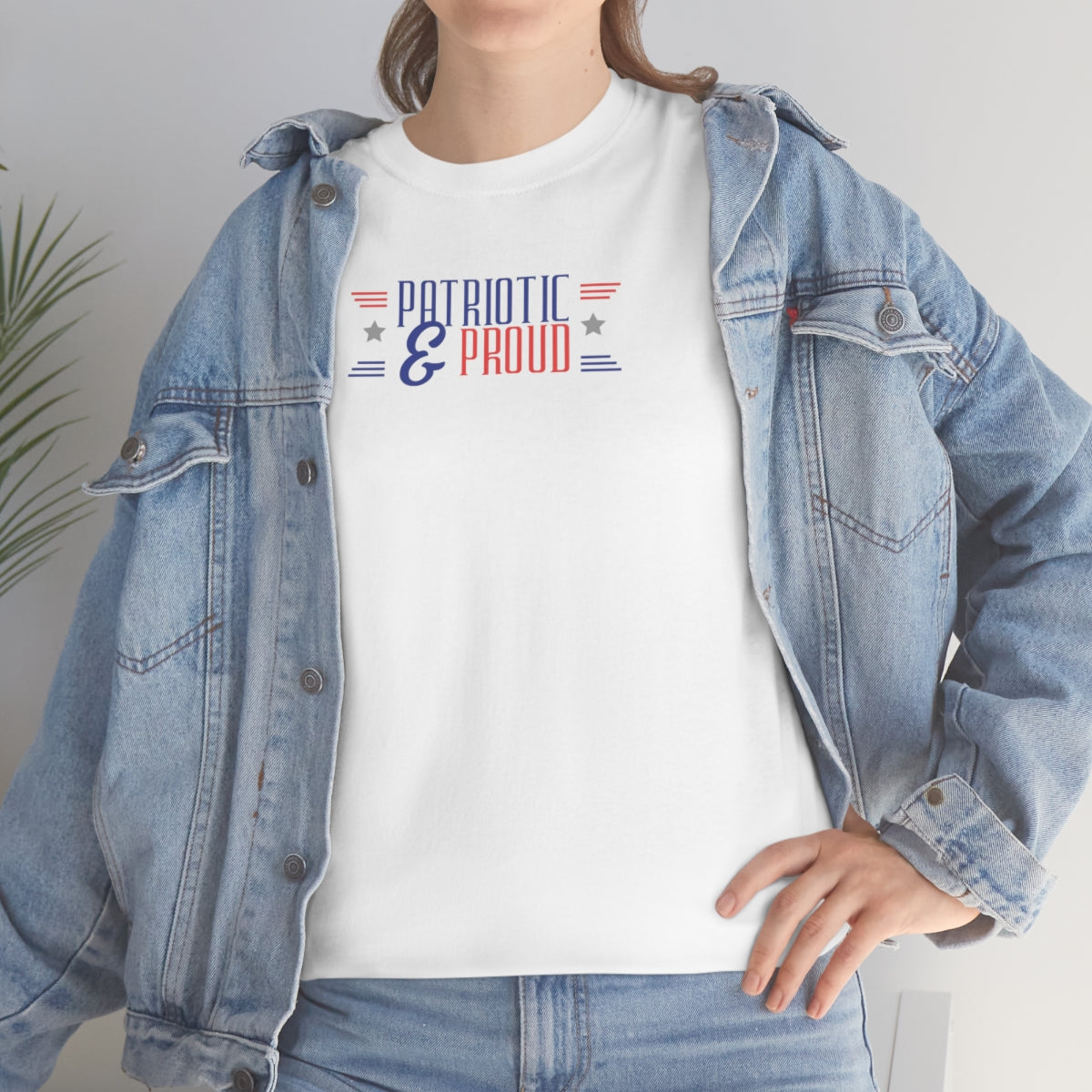 "Patriotic & Proud" Unisex Heavy Cotton Tee