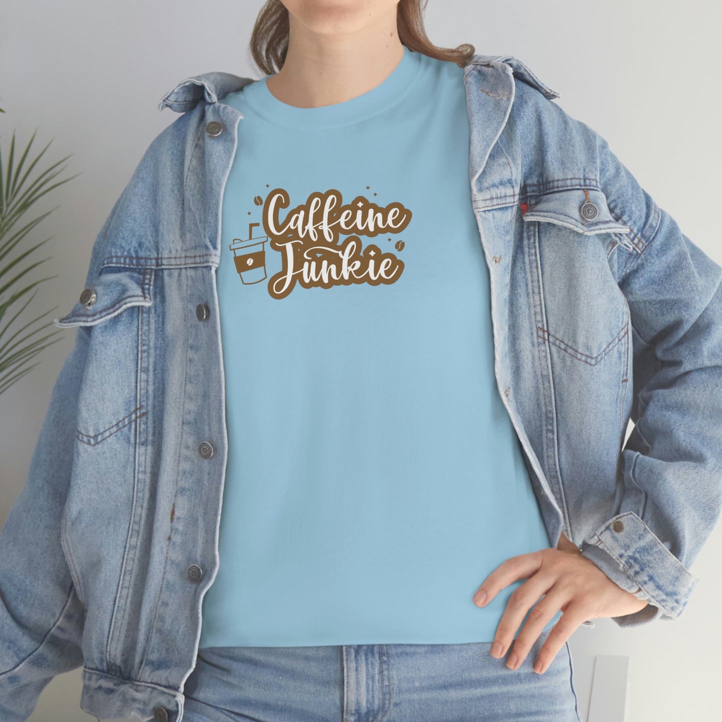 "Caffeine Junkie" Unisex Heavy Cotton Tee