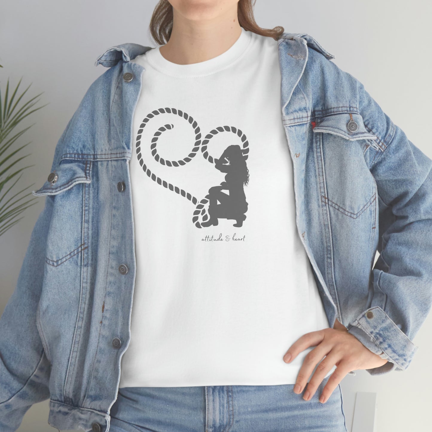 "Attitude & Heart" Unisex Heavy Cotton Tee