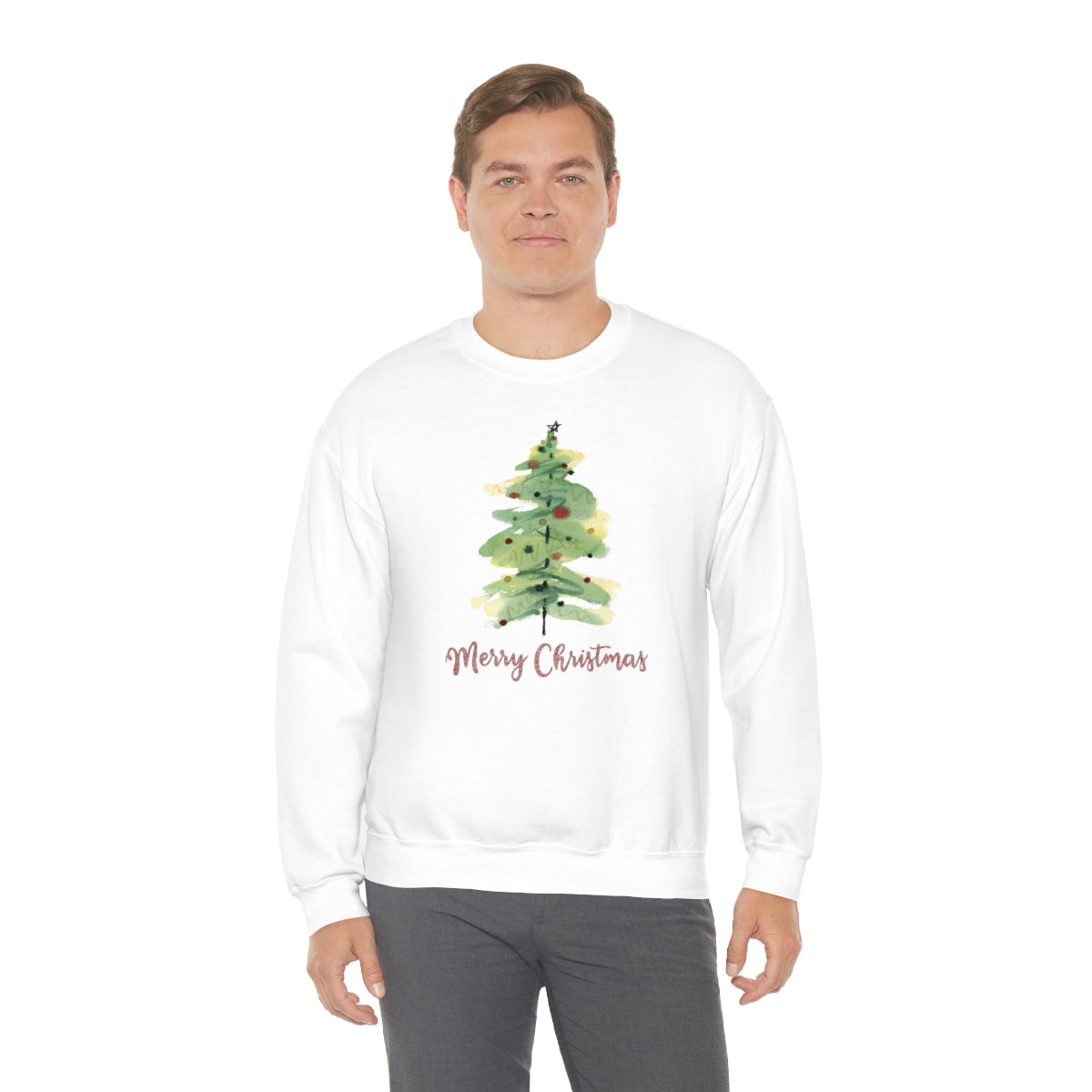 "Merry Christmas Tree" Unisex Heavy Blend™ Crewneck Sweatshirt