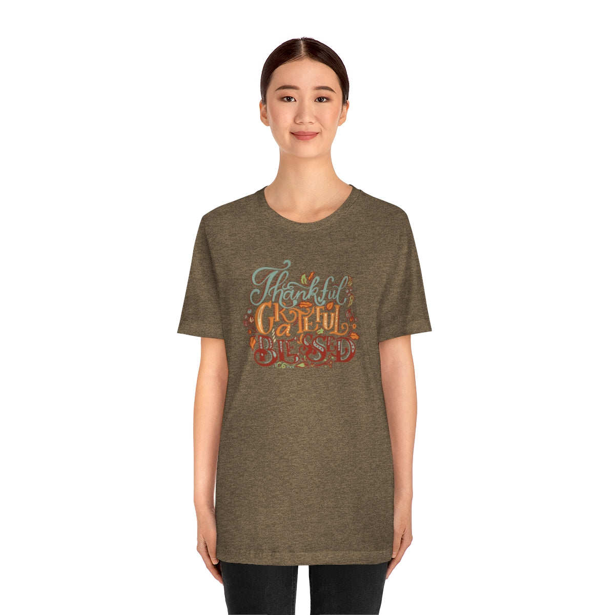 Thankful Grateful Blessed Unisex Jersey Short Sleeve Tee