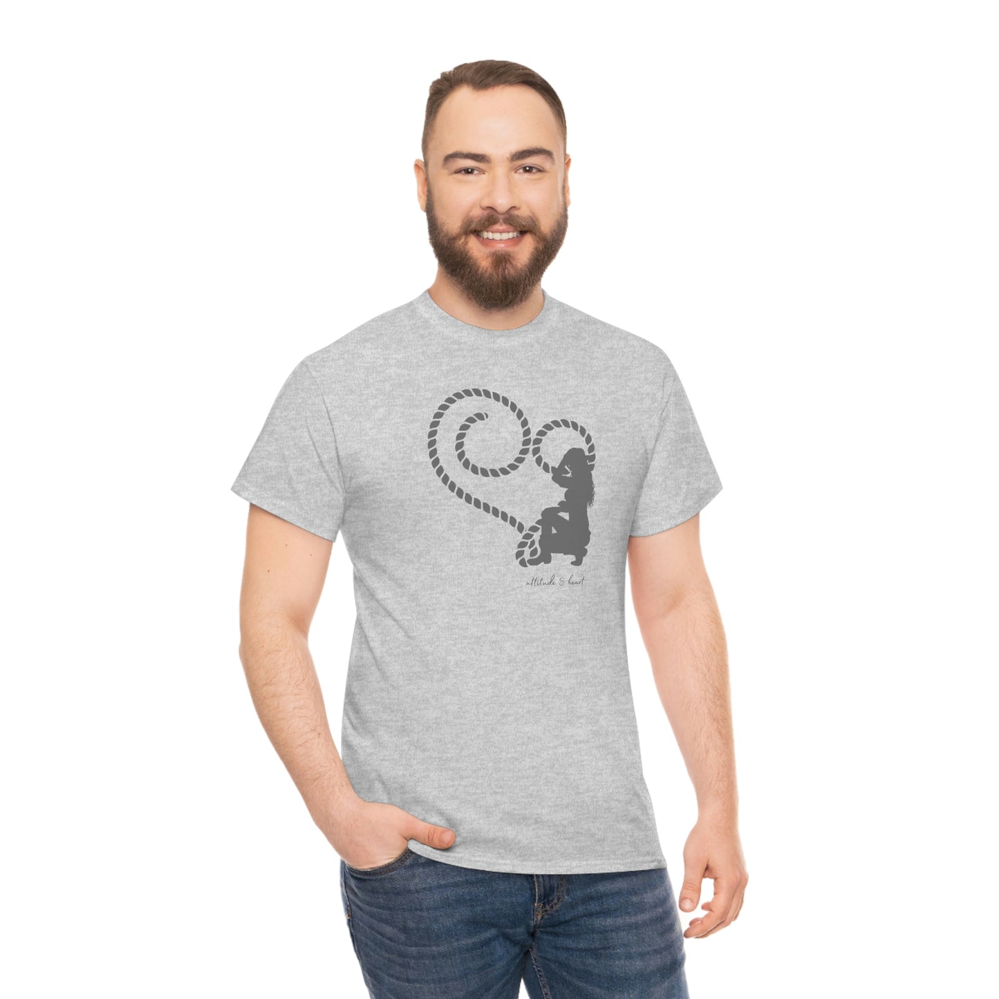 "Attitude & Heart" Unisex Heavy Cotton Tee