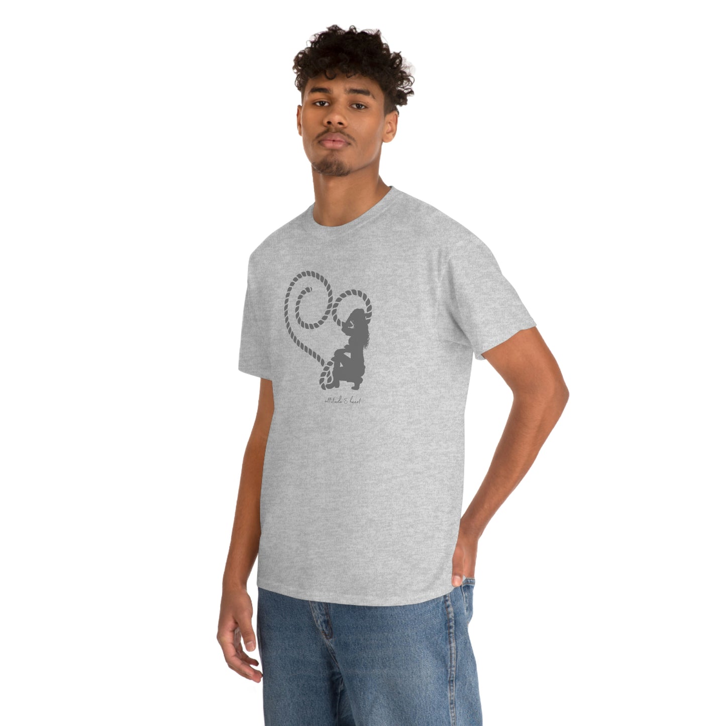 "Attitude & Heart" Unisex Heavy Cotton Tee
