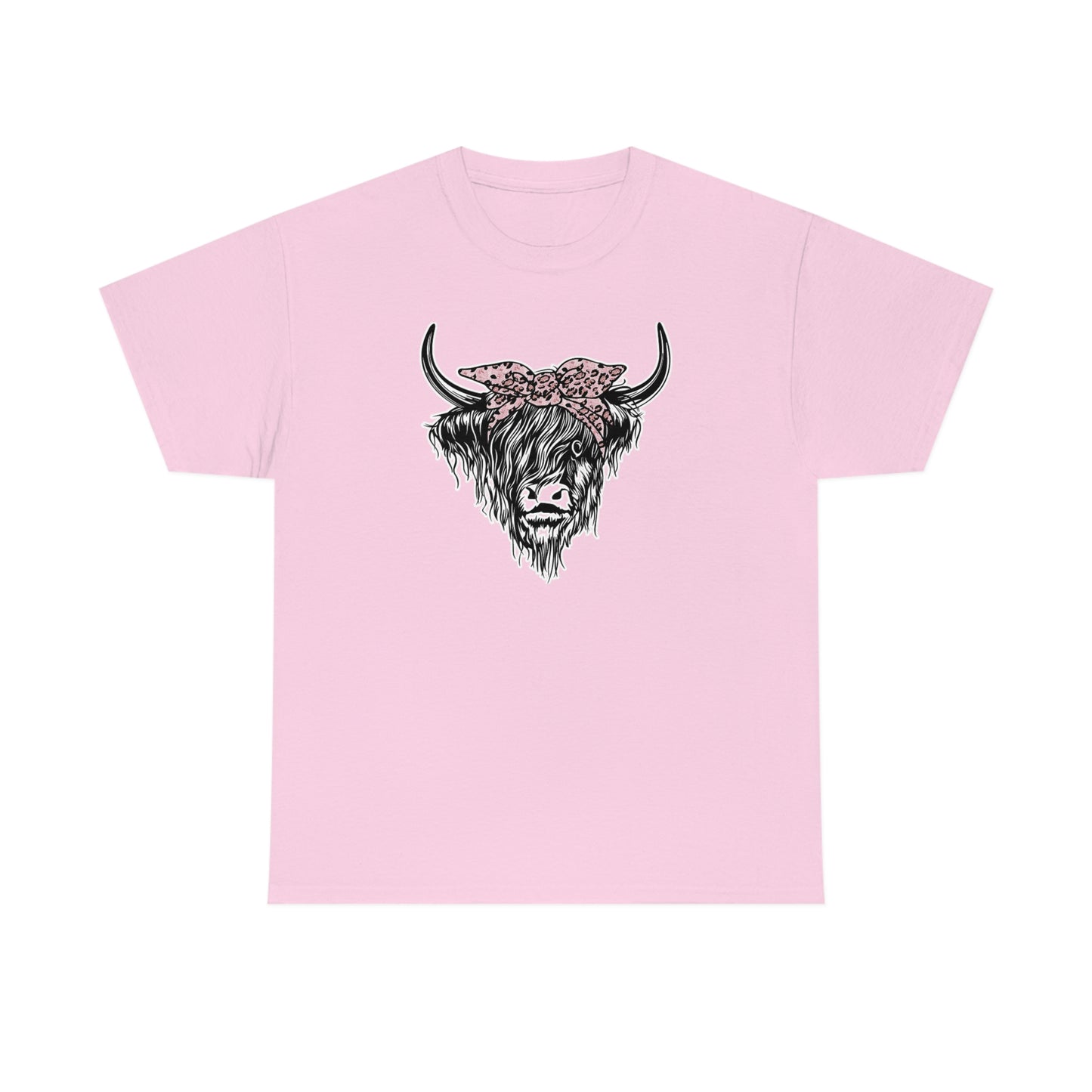 "Scared Highland Cow" Unisex Heavy Cotton Tee