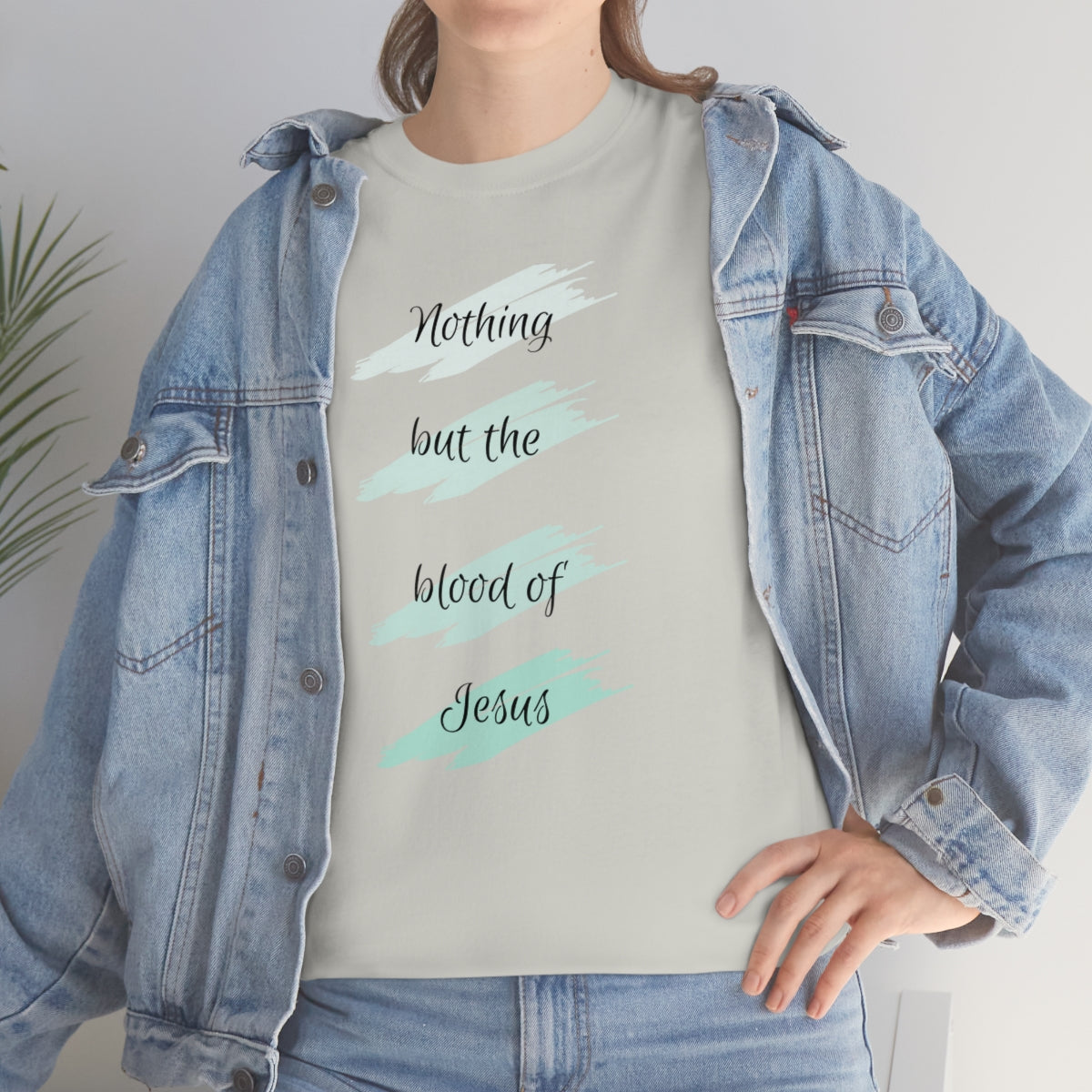 Nothing But the Blood Mint Unisex Heavy Cotton Tee