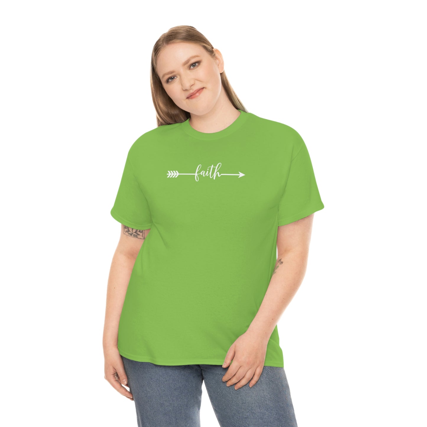 "Faith Arrow" Unisex Heavy Cotton Tee