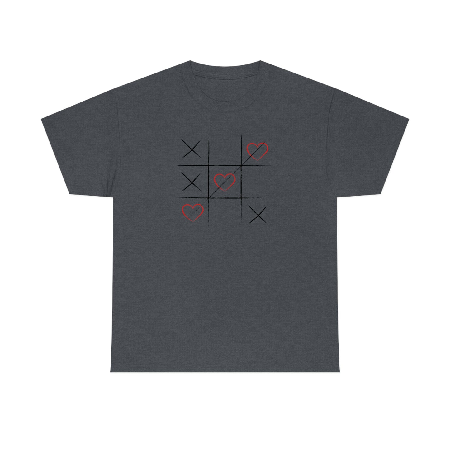 "XOXO Tic-Tac-Toe" Unisex Heavy Cotton Tee