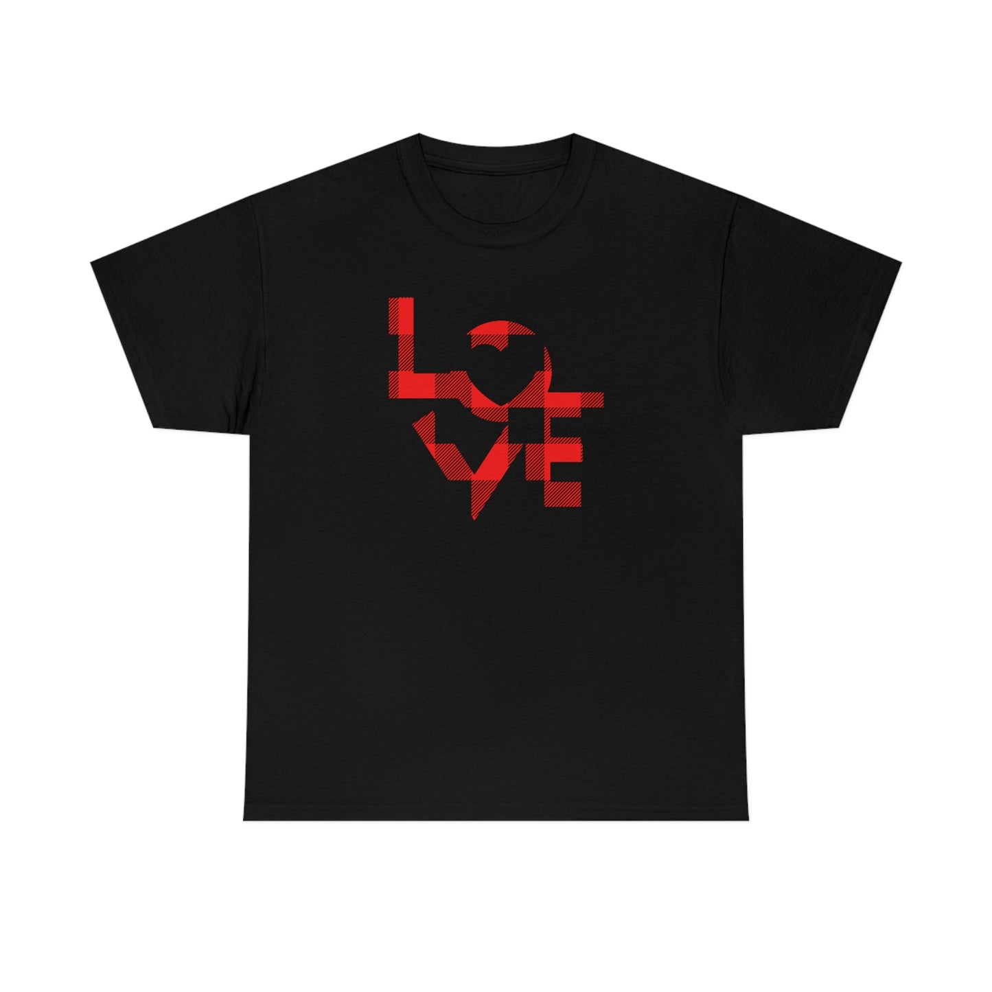 "Plaid LOVE" Unisex Heavy Cotton Tee